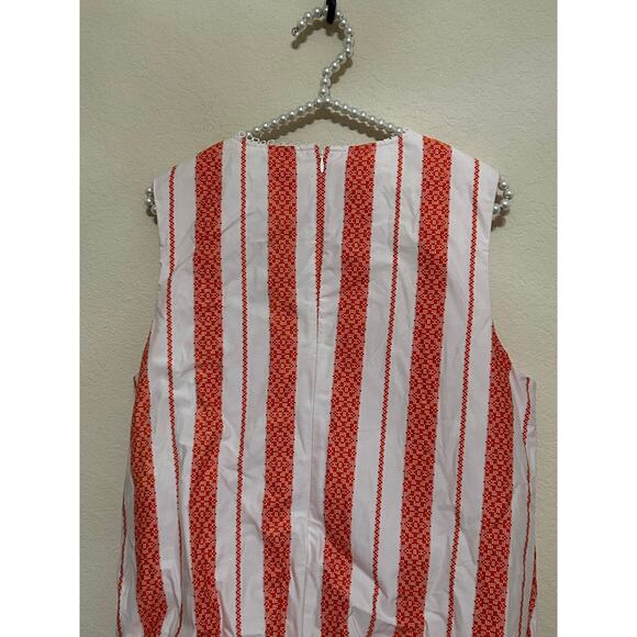 Draper James Size 14 Sleeveless Blouse Cotton Striped Spring Summer Shirt - Picture 8 of 9